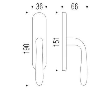 ROBOT CD 42 IM - Cromall® window handle on back plate by Colombo Design - view 3